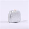 Sorento Clutch With Chain Strap Bag - Silver Sparkle