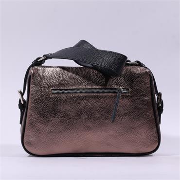 Marco Moreo Inzaghi Double Zip Crossbody - Bronze Leather