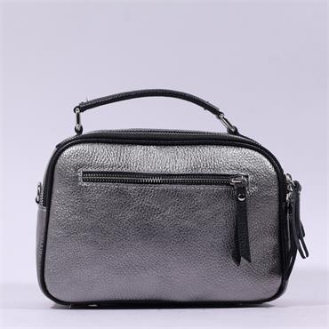 Marco Moreo Inzaghi Double Zip Crossbody - Gun Metal