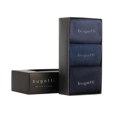 Bugatti Men Basic Socks 3 Pack (43-46) - Navy Combi