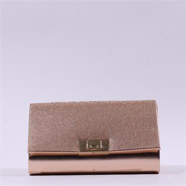 Una Healy Centrefold Clutch Handbag - Rose Gold