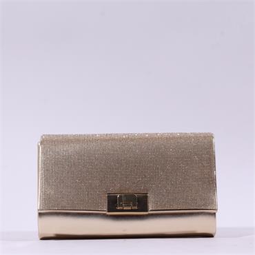 Una Healy Centrefold Clutch Handbag - Gold Sparkle