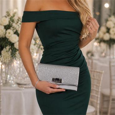 Una Healy Centrefold Clutch Handbag - Chrome