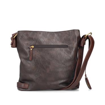 Rieker Crossbody Shimmer Bag - Dark Brown Combi