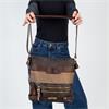 Rieker Crossbody Shimmer Bag - Dark Brown Combi