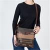Rieker Crossbody Shimmer Bag - Dark Brown Combi