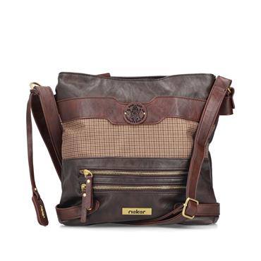 Rieker Crossbody Shimmer Bag - Dark Brown Combi