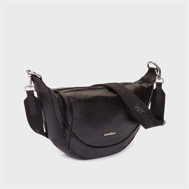Wonders Muse Crescent Crossbody Bag - Black