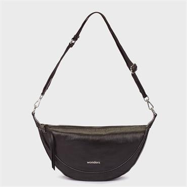 Wonders Muse Crescent Crossbody Bag - Black