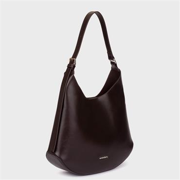 Wonders Mist Hobo Shoulder Bag - Dark Brown Leather