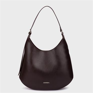 Wonders Mist Hobo Shoulder Bag - Dark Brown Leather