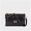 Wonders Drop Thin Strap Handbag - Black Snake