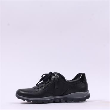 Gabor Fantastic Rolling Soft Twin Zip - All Black Leather