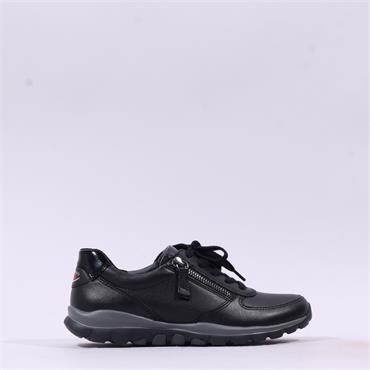 Gabor Fantastic Rolling Soft Twin Zip - All Black Leather