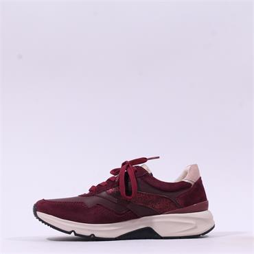 Gabor Acro Rolling Soft Side Zip Trainer - Mulberry Combi