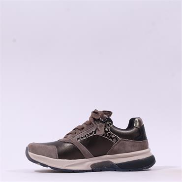 Gabor Rolling Soft Loveable Sidezip Lace - Dark Taupe
