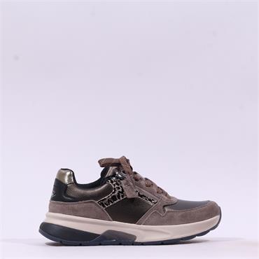Gabor Rolling Soft Loveable Sidezip Lace - Dark Taupe