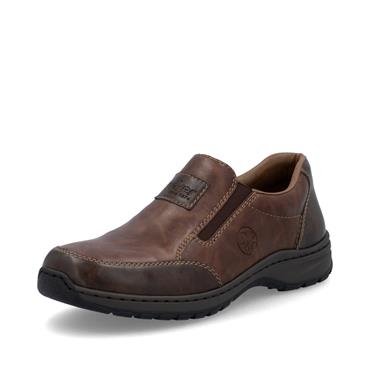 Rieker Slip On Shoe Wide Fit - Brown Combination