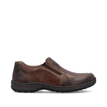 Rieker Slip On Shoe Wide Fit - Brown Combination