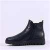 Gabor Dublin Low Wedge Gusset Boot - Black Leather