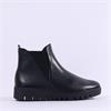 Gabor Dublin Low Wedge Gusset Boot - Black Leather