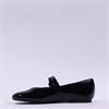 Tamaris Nanala Flat Mary Jane Pump - Black Patent