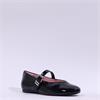 Tamaris Nanala Flat Mary Jane Pump - Black Patent