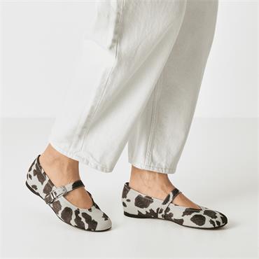 Tamaris Nanala Flat Mary Jane Pump - Cow Print