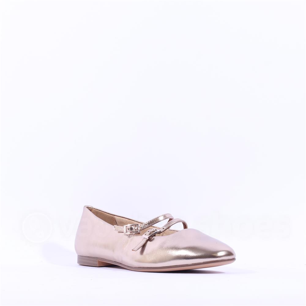 Tamaris Dames 1-22122-42 ballerina's, wit patroon, 39 EU, wit, patent, 39 EU
