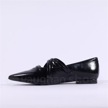 Tamaris Abril Pointed Strappy Flat Shoe - Black