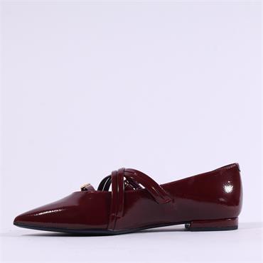 Tamaris Abril Pointed Strappy Flat Shoe - Merlot