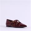 Tamaris Abril Pointed Strappy Flat Shoe - Merlot