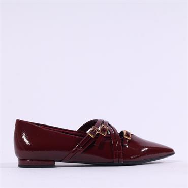 Tamaris Abril Pointed Strappy Flat Shoe - Merlot