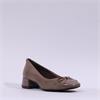 Tamaris Almira Bow Tie Block Heel Pump - Taupe Patent