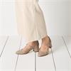 Tamaris Keala Block Heel Mary Jane Court - Beige Patent
