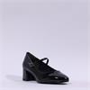 Tamaris Keala Block Heel Mary Jane Court - Black Patent