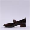 Tamaris Almira Two Strap Low Heel Shoe - Brown Combi