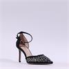 Tamaris Gabbe Mesh Diamante Detail Heel - Black