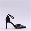 Tamaris Gabbe Mesh Diamante Detail Heel - Black
