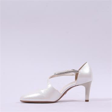 Tamaris Nea Glitter Strap Mid Heel - Pearl