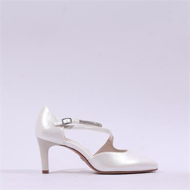 Tamaris Nea Glitter Strap Mid Heel - Pearl