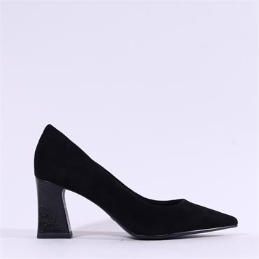 Tamaris Reyna Pointed Block High Heel - Black Combi