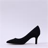 Tamaris Joane Classic Pointed Mid Heel - Black Suede