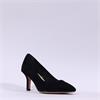 Tamaris Joane Classic Pointed Mid Heel - Black Suede