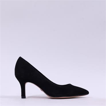 Tamaris Joane Classic Pointed Mid Heel - Black Suede