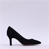 Tamaris Joane Classic Pointed Mid Heel - Black Suede