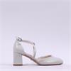 Tamaris Daenerys Cross Strap Block Heel - Platinum