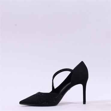 Tamaris Gabbe Diamante Strap Pencil Heel - Black