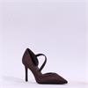 Tamaris Gabbe Diamante Strap Pencil Heel - Brown