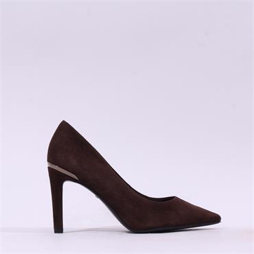 Tamaris Gabbe Classic Pencil High Heel - Mocha Suede